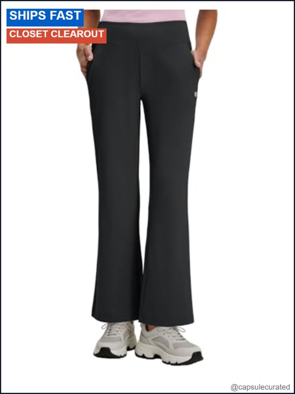 Women's Golf Pants High Waist Stretch Flare Wide Leg Work Dress Pants with